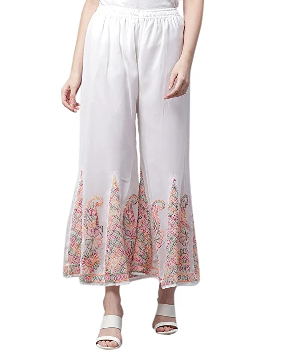 Lucknowi Chikankari Handwork Sharara (Color Chart)
