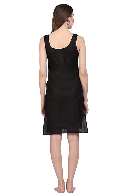 ADR Chikan Cotton Long Camisole Slip for Women(Colour Chart)