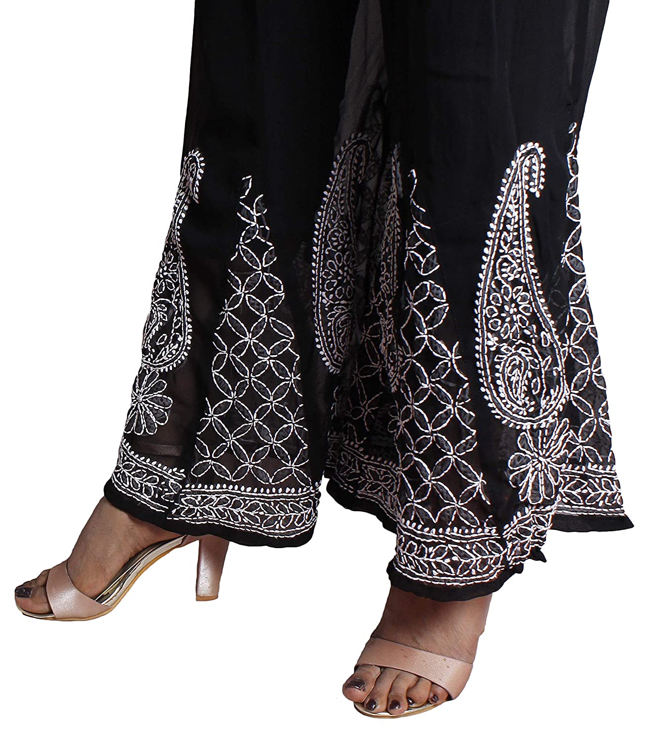 Lucknowi Chikankari Handwork Sharara (Color Chart)