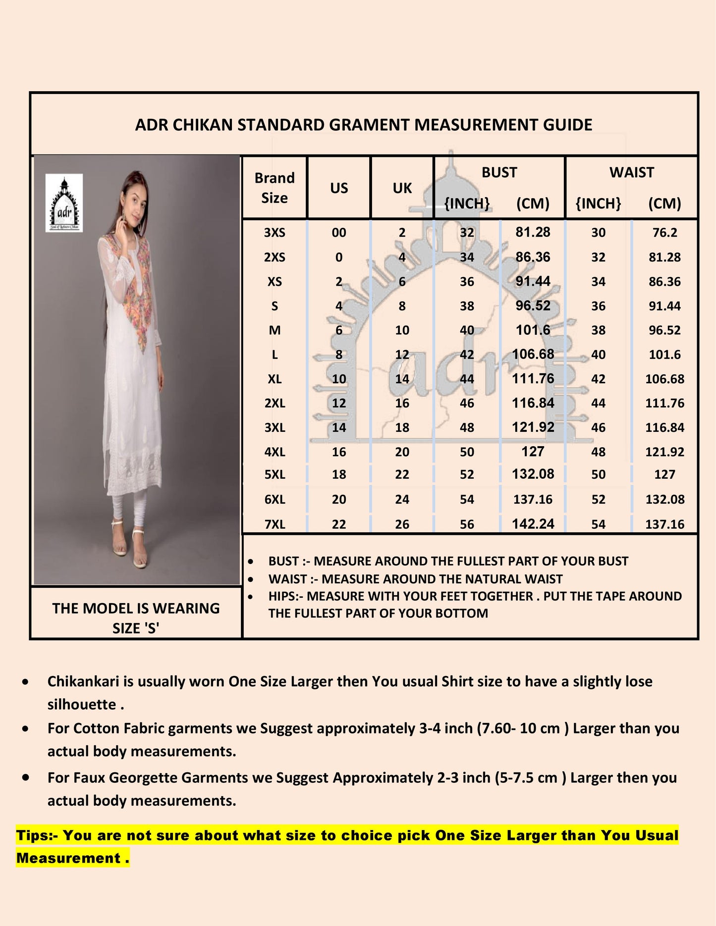 Lucknowi Chikankari Aari Embroidrey Anarkali Kurti With Matching Inner(Color Chart)