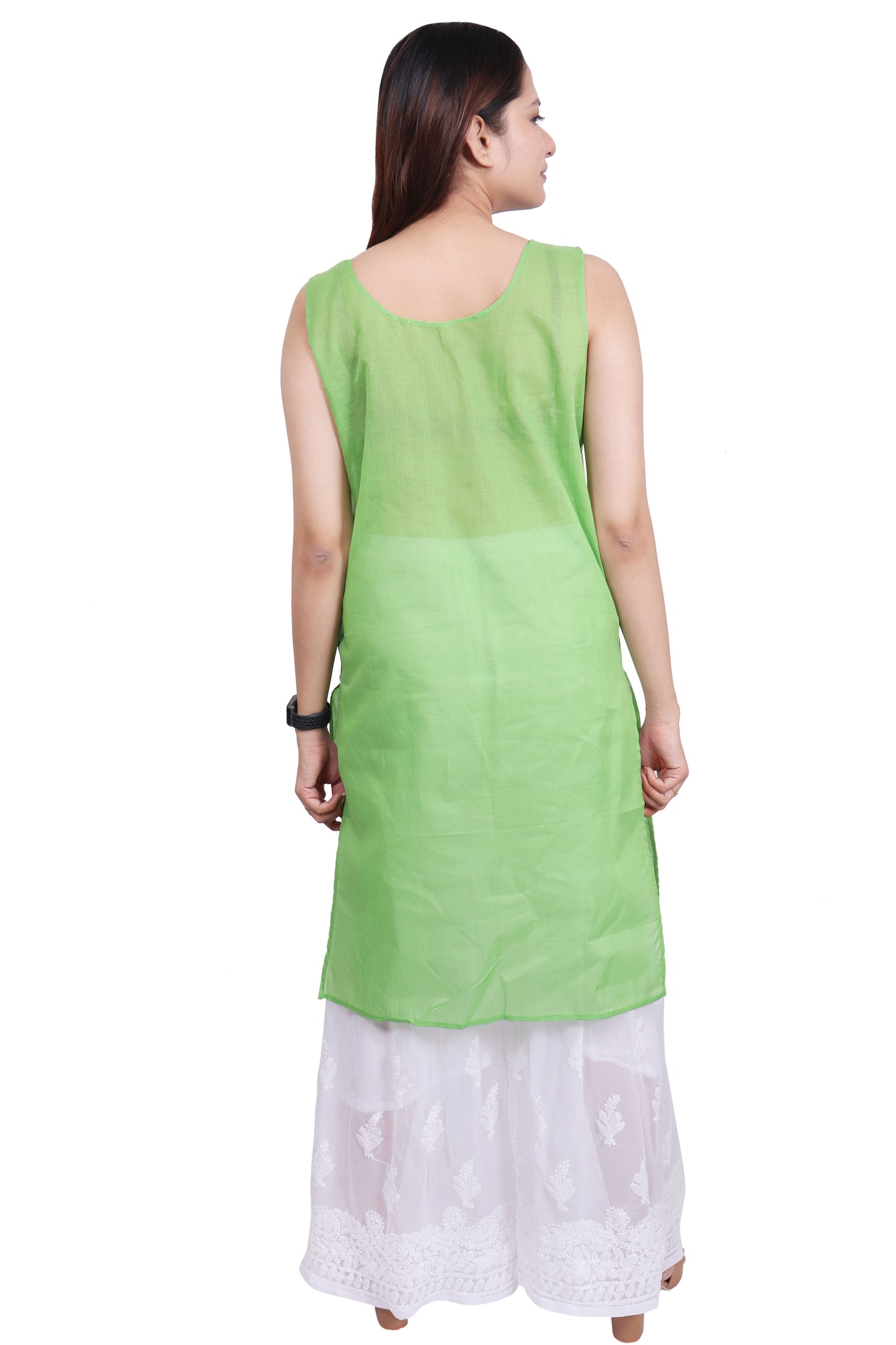ADR Chikan Women's Cotton Long Camisole for Kurti/Suit Slip/Long Inner/Samij for Women Sameej/Knee Length Inner Wear/Sameez/Kurti Slip
