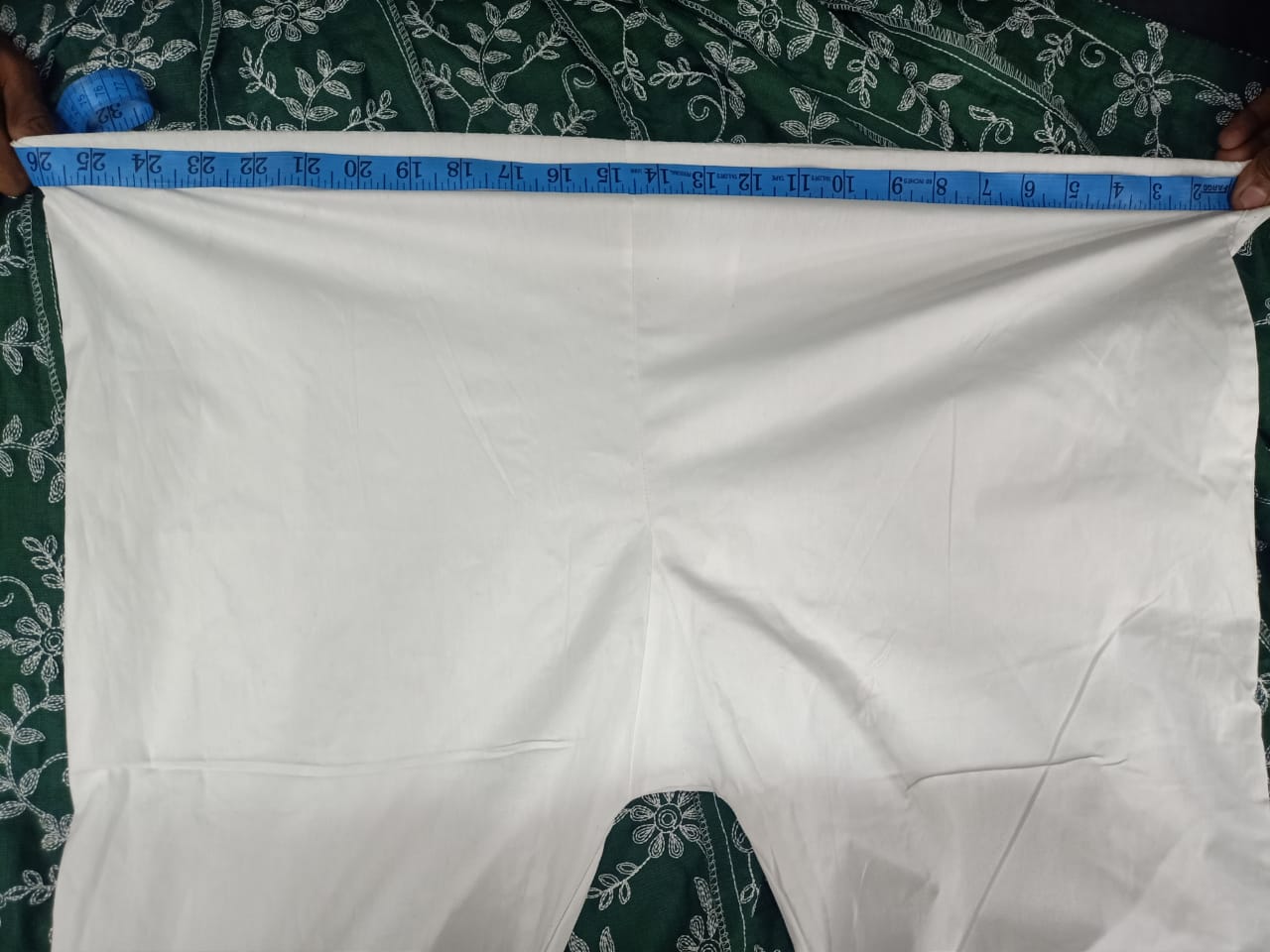 Lucknowi Chikankari Real Mirror Work Lycra Stretchable Pants For Women.