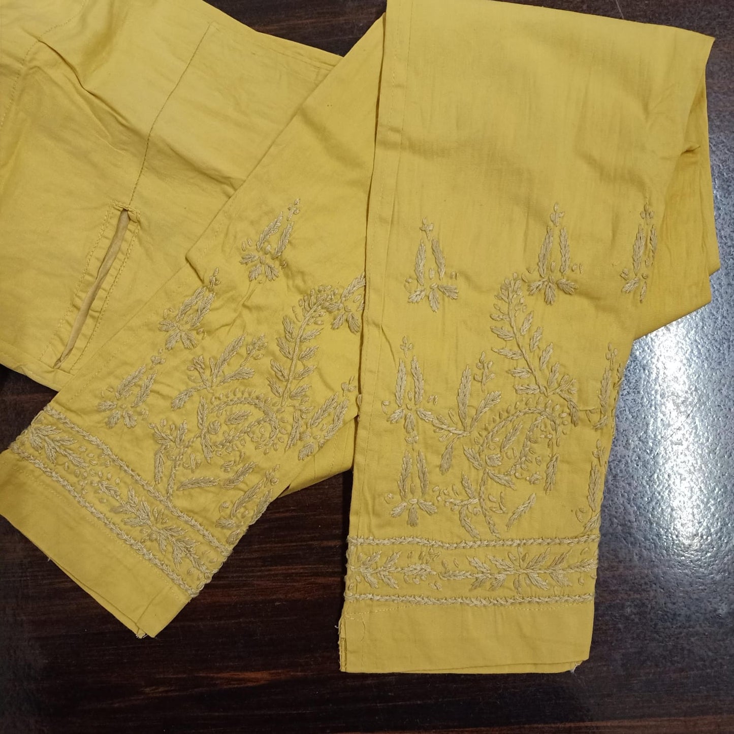 "ADR CHIKAN Presents Lucknowi Chikankari Handwork Lycra Stretchable Pant (Color Chart)"