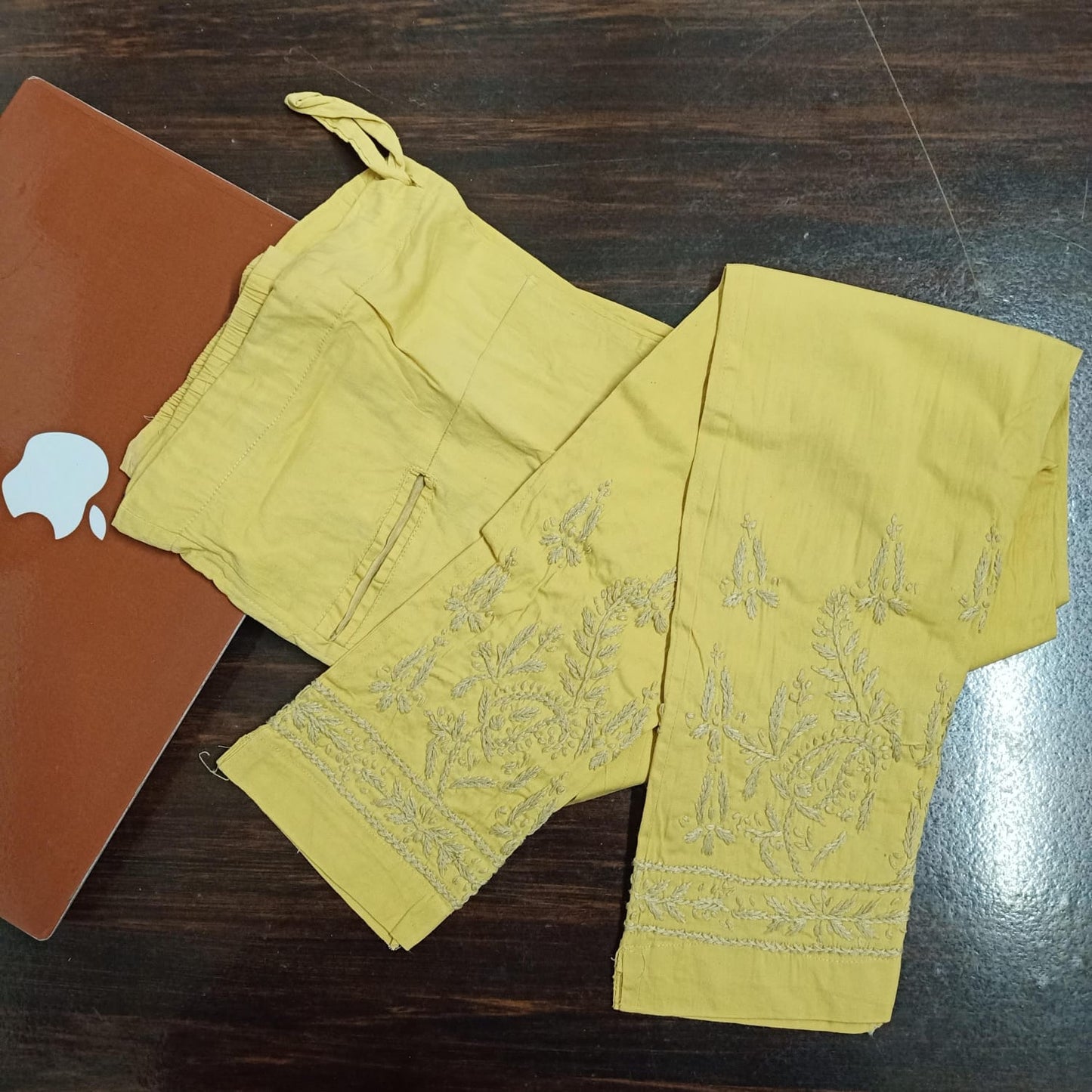 "ADR CHIKAN Presents Lucknowi Chikankari Handwork Lycra Stretchable Pant (Color Chart)"