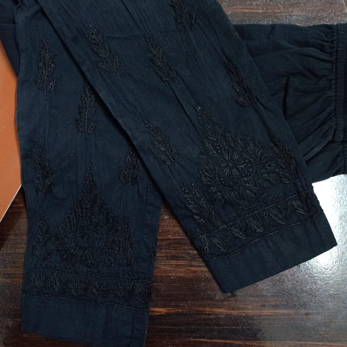 "ADR CHIKAN Presents Lucknowi Chikankari Handwork Lycra Stretchable Pant (Color Chart)"