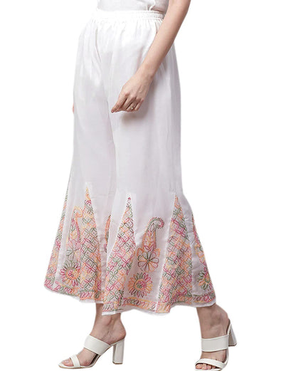 Lucknowi Chikankari Handwork Sharara (Color Chart)