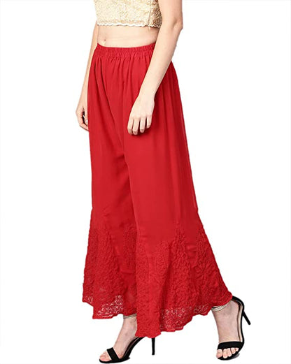 Lucknowi Chikankari Handwork Sharara (Color Chart)