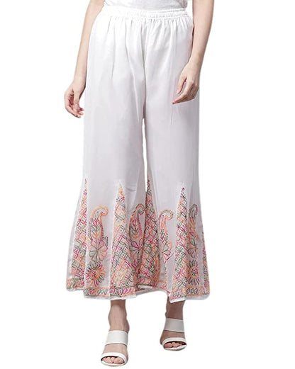 Lucknowi Chikankari Handwork Sharara (Color Chart)