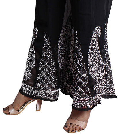 Lucknowi Chikankari Handwork Sharara (Color Chart)