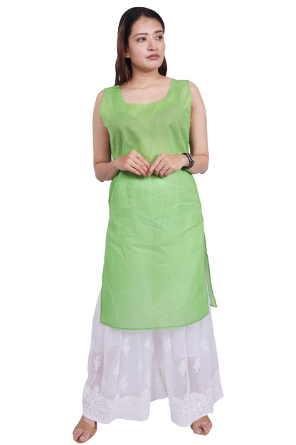 ADR Chikan Women's Cotton Long Camisole for Kurti/Suit Slip/Long Inner/Samij for Women Sameej/Knee Length Inner Wear/Sameez/Kurti Slip