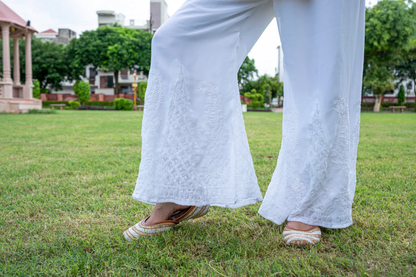 Lucknowi Chikankari Handwork Sharara (Color Chart)