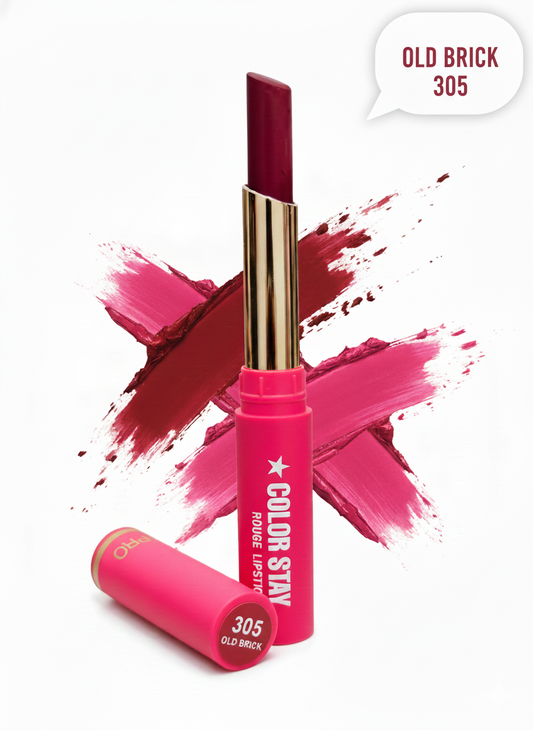 Color ADS Pro Stay Rouge Professional Matte Lipstick – Shade 305 Old Brick (Long-Lasting & High Pigment)
