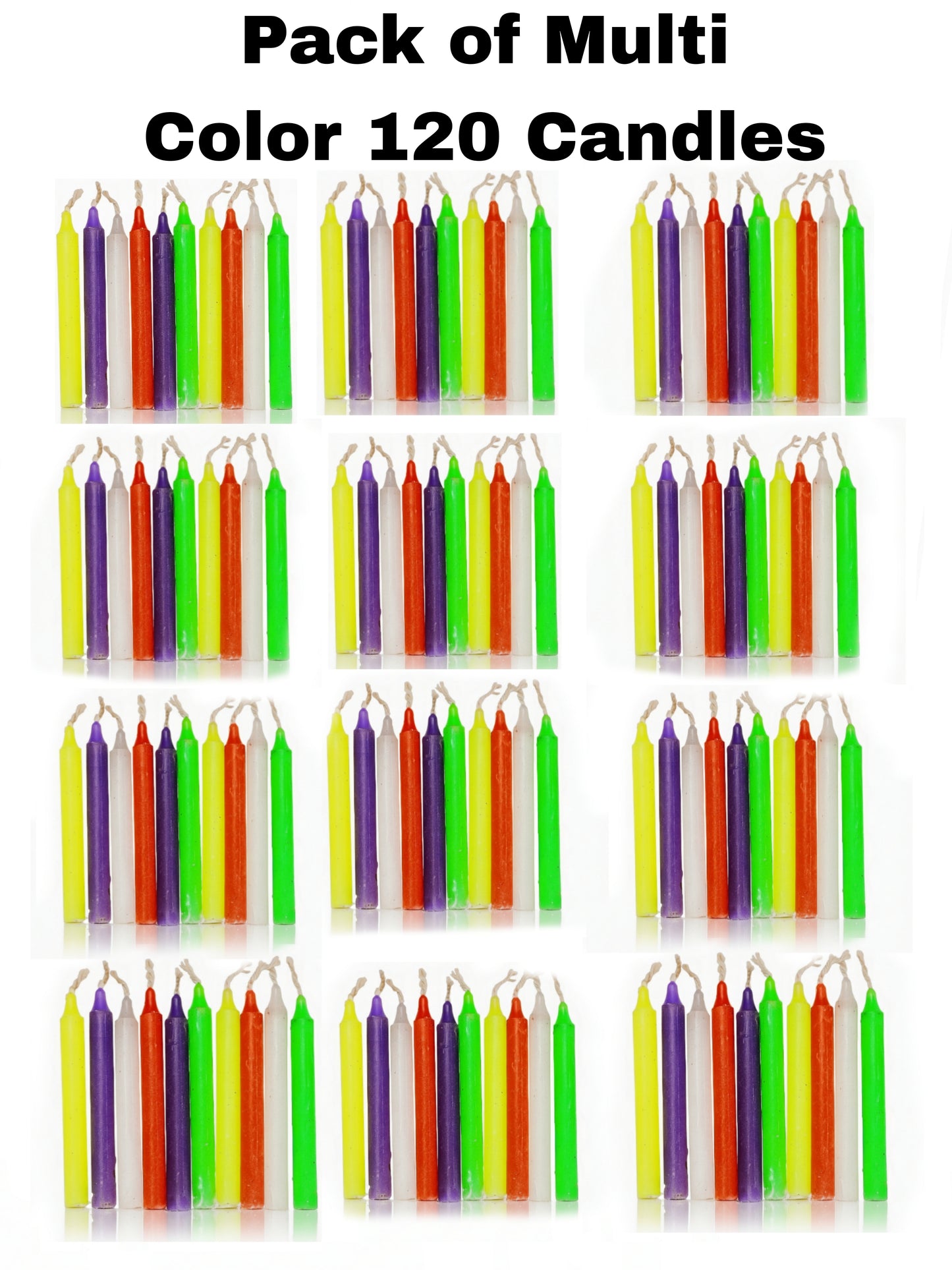 Multi Colors Candles Pack of 120