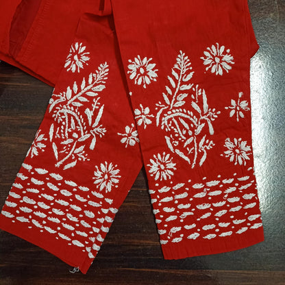 "ADR CHIKAN Presents Lucknowi Chikankari Handwork Lycra Stretchable Pant"
