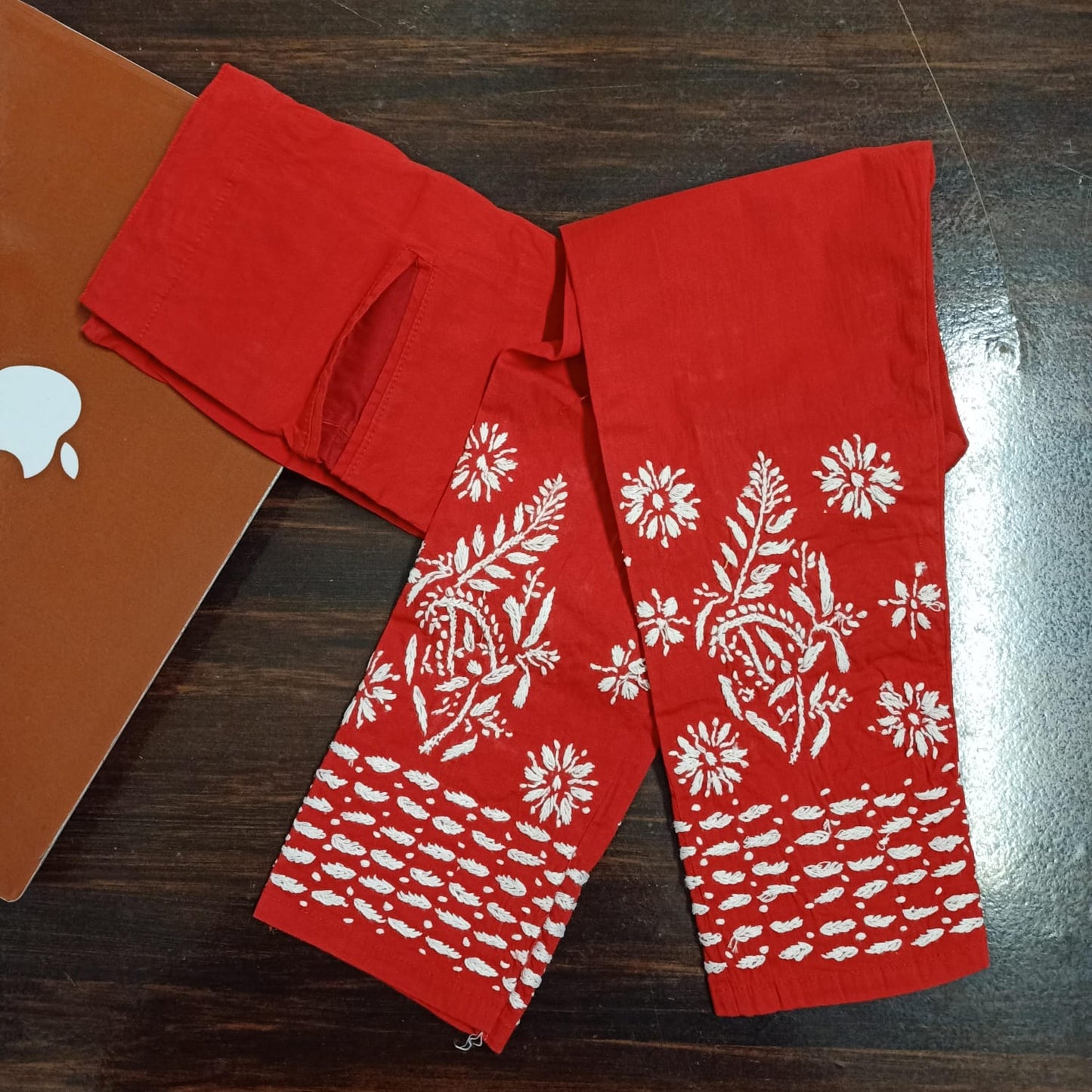"ADR CHIKAN Presents Lucknowi Chikankari Handwork Lycra Stretchable Pant"