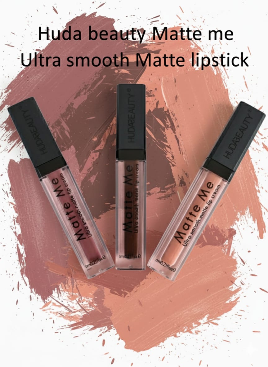 Huda Beauty Matte Me Ultra Smooth Matte Liquid Lipstick - Set of 3