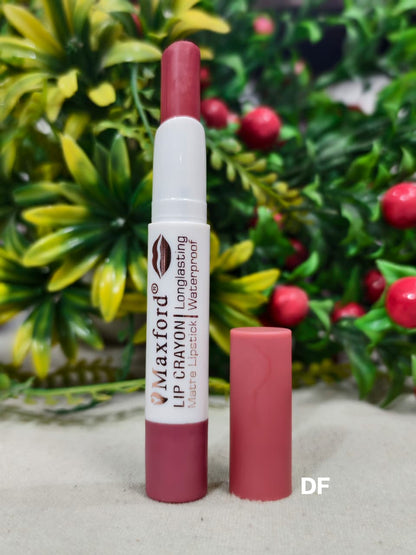 Maxford NUDE Shade Crayon Matte Lipstick - Non-Transfer, Waterproof & Long-Lasting