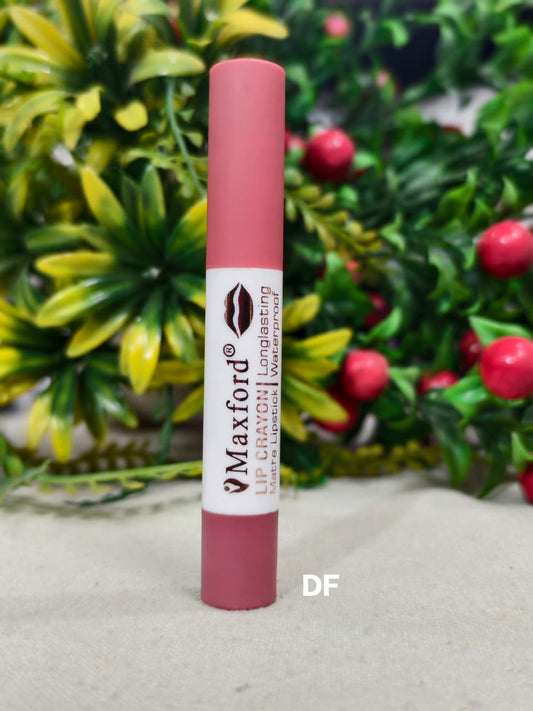Maxford NUDE Shade Crayon Matte Lipstick - Non-Transfer, Waterproof & Long-Lasting