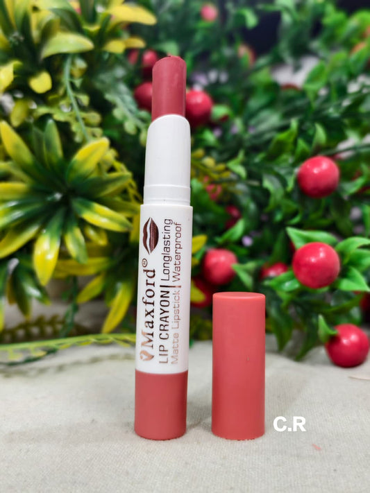 Maxford NUDE Shade Crayon Matte Lipstick - Non-Transfer, Waterproof & Long-Lasting