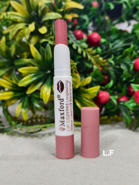 Maxford NUDE Shade Crayon Matte Lipstick - Non-Transfer, Waterproof & Long-Lasting