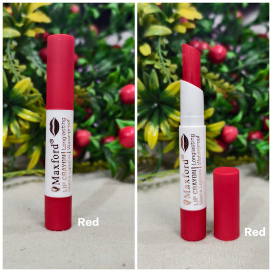 Maxford Dark Shade Crayon Matte Lipstick - Non-Transfer, Waterproof & Long-Lasting