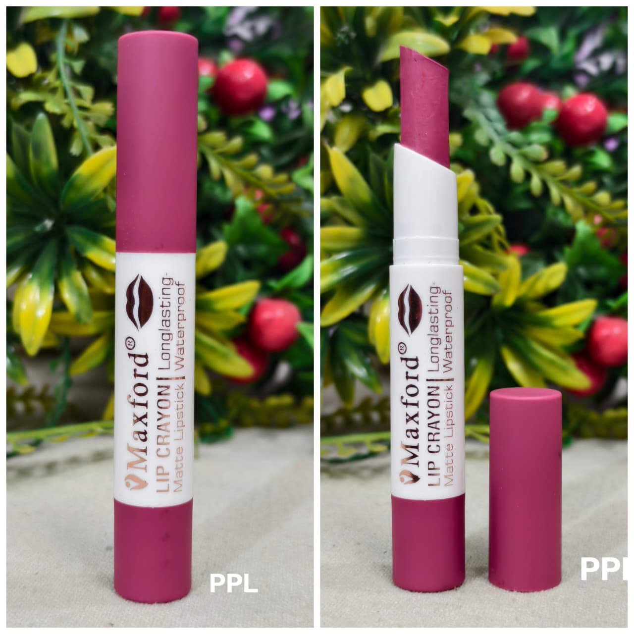 Maxford Dark Shade Crayon Matte Lipstick - Non-Transfer, Waterproof & Long-Lasting