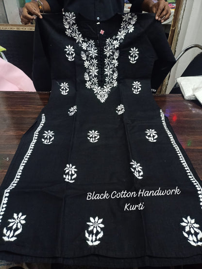 ❤️ Lucknowi Chikankari Fine Handwork Beautiful Cotton Kurti ❤️