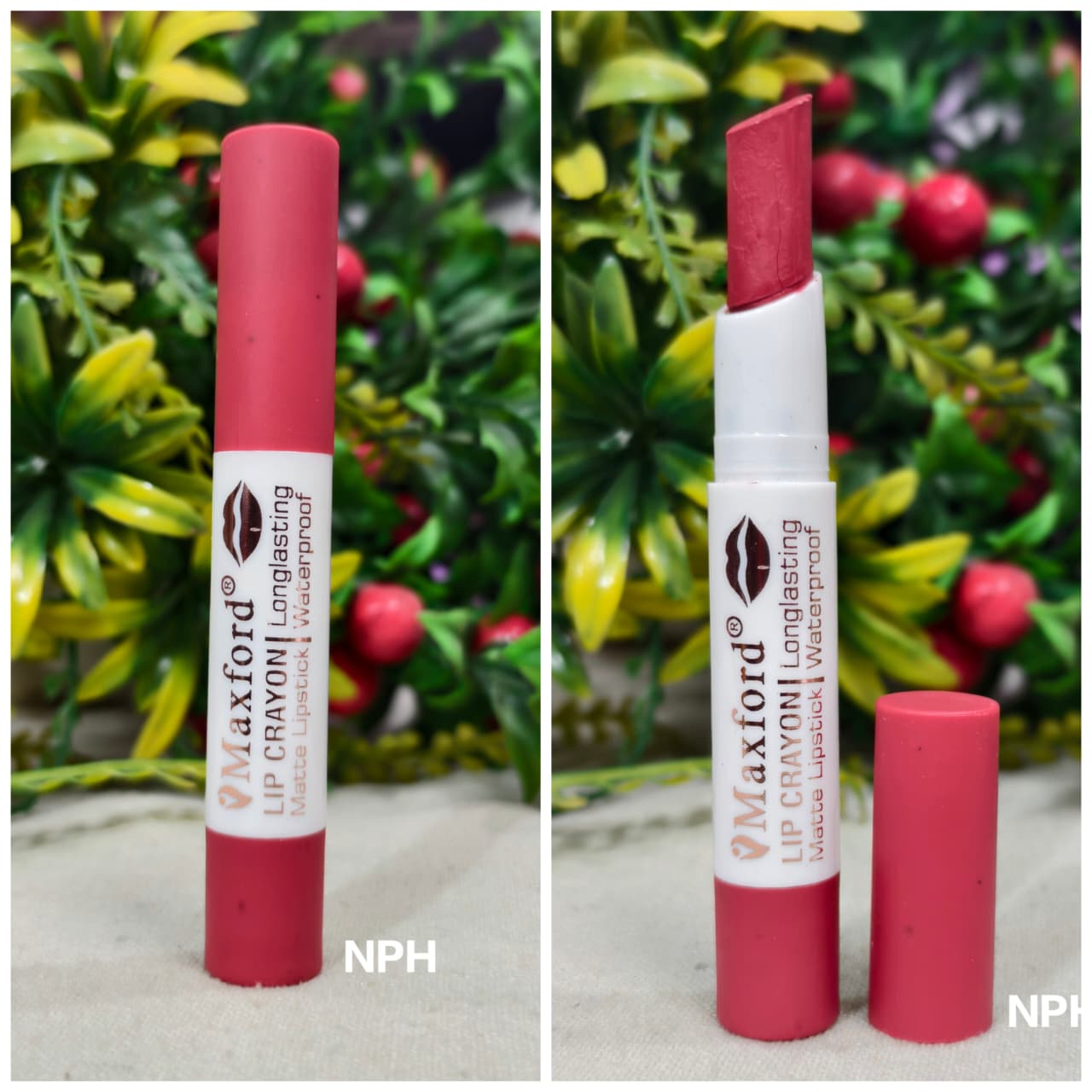 Maxford Dark Shade Crayon Matte Lipstick - Non-Transfer, Waterproof & Long-Lasting