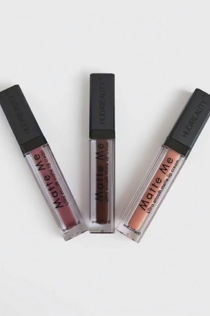 Huda Beauty Matte Me Ultra Smooth Matte Liquid Lipstick - Set of 3