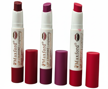 Maxford Crayon Matte Lipstick pack of 3